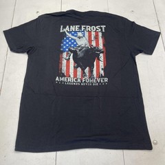 Lane Frost Shirt Mens XL Black America Forever Legends Never Die Graphic Tee