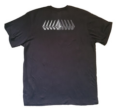 VOLCOM T-SHIRT CEMENT DARK GREY BLACK SIZE XXL LONG LENGTH