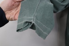 Vtg 90s Mens XL Thrashed Thermal Ribbed Knit Long Sleeve Henley T-Shirt Green