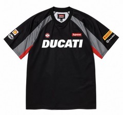 Supreme x Ducati Soccer Jersey Black 24SS Shirt Size Large Brand New SS24