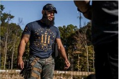 Howitzer Style Men’s T-Shirt PATRIOT Navy Military Grunt MFG S -5XL