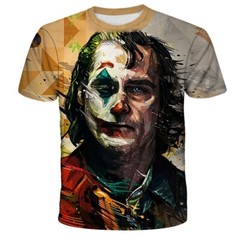 Comics Joker T-Shirt Cartoon Double-Sided Unisex Adult Size Large Medium Small