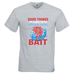 Fishing Good Things Bait Fish Humour Novelty T Shirt Various Colours And Sizes