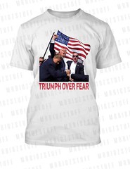 Trump Over Fear President Tee Shirt Big Tall Small Graphic Pro Club Shaka RTP