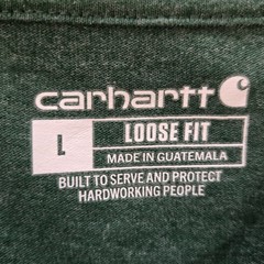 Carhartt K128 Mens Large Long Sleeve Forest Green Shirt Chest 48 in READ