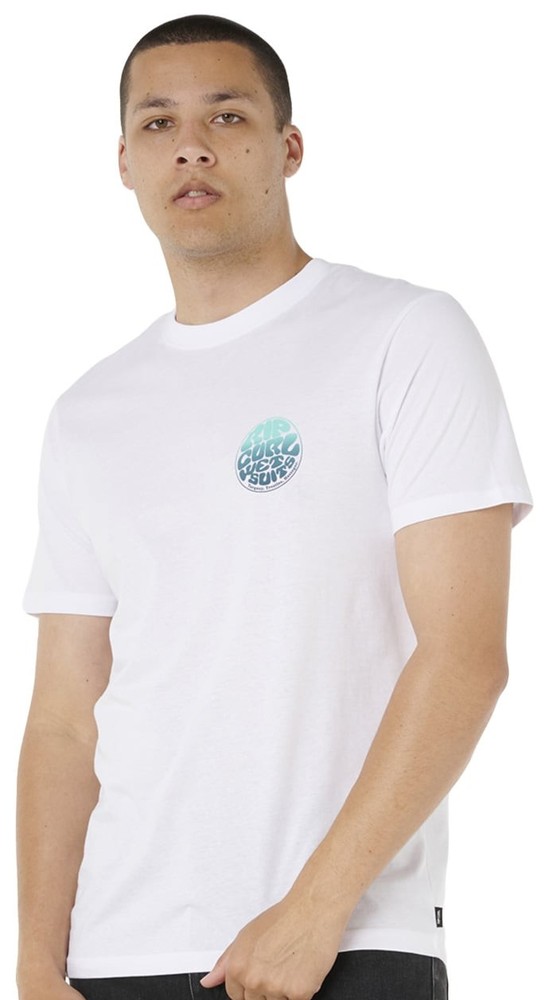 Rip Curl Wettie Passage Icon T-Shirt – Optical White – New
