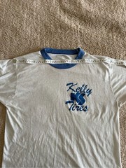 ⁠Vintage Kelly Tires Ringer T-Shirt 80s 90s Retro Automotive Graphic Tee Large