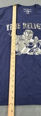 True Religion Men’s Silver Buddha SS Crew Neck Tee in navy, size M