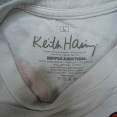 Keith Haring Shirt Mens L White Red Heart Ripple Junction