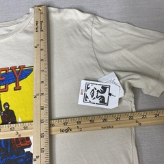 Obey Krushin Worldwide T Shirt Mens Large Fog Cream Graphic Worldwide Propaganda