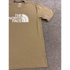 The North Face Graphic T-Shirt Mens Medium Tan Khaki Excellent Half Dome Logo