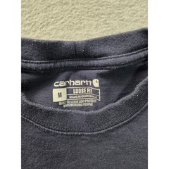 Carhartt Mens Pocket T-Shirt Navy Blue Loose Fit Medium NVY