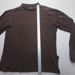 Kuhl Kommando Crew Long Sleeve Shirt Mens Large Brown Organic Cotton Zip Pocket