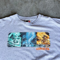 Vintage 90s JNCO DJ Solid State Rave Dance Music Portrait Photo Tee Gray XXL