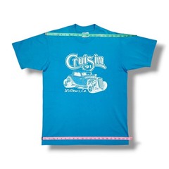 Vintage CRUISIN 1991 Willows, CA Street Rod Single Stitch Blue T-Shirt Men’s L