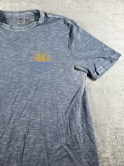 Faherty Shirt Mens Medium Blue Sunrise Graphic Crewneck Tee Casual Beach Outdoor