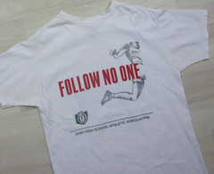 Vintage 90s Ohio High School Athletic Association Cross Country T-Shirt (M) Run