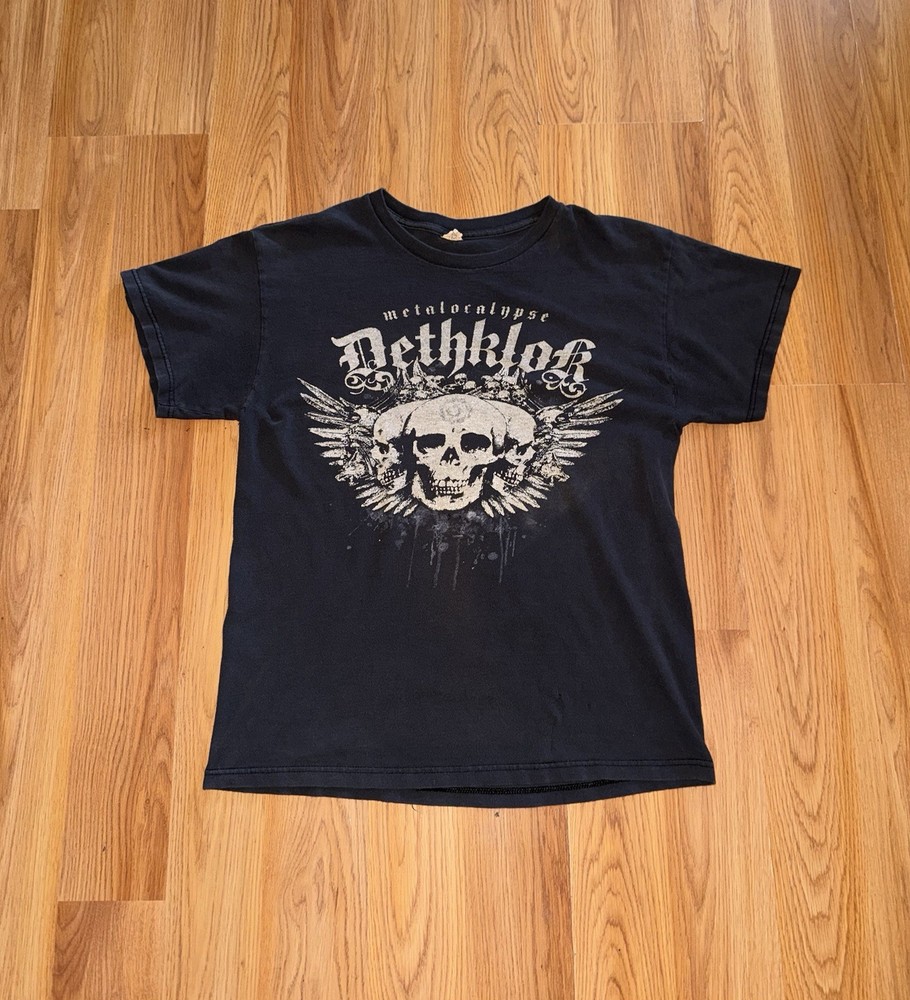 Vtg Y2K 2009 Metalocalypse Dethklok T-Shirt Adult Swim Sz M Cartoon Network