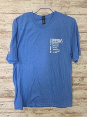 Anvil T-Shirt Mens XL Blue NASA Orlando Florida Graphic Short Sleeve Patriotic