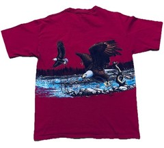 Vintage Cali Cru Habitat Eagle Graphic Tee Sz. L 1992 Single Stitch Double Side
