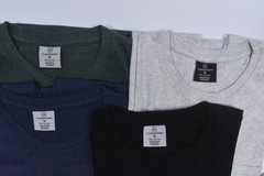 Real Essentials Blank Short Sleeve Plain Multicolor 4 Pack T-Shirt Mens Medium