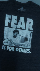 BRUCE LEE FEAR IS FOR OTHERS OFFICIAL T-SHIRT GRAY SIZE LARGE
