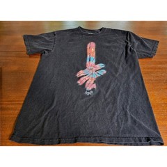 Deathwish Skateboards T-Shirt Mens Medium Black Tie Dye Spray Graphic Tee
