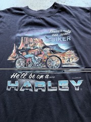 Vintage 3d Emblem Harley Davidson Shirt 80s Real Biker 50/50 Euc Size Medium