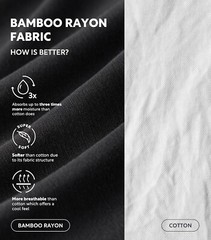 Men’s Undershirt Bamboo Rayon Moisture-Wicking T-Shirts Stretch Crewneck/V-Ne…