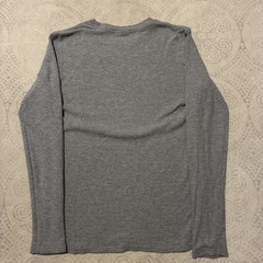 Oakley Mens L Gray Long Sleeve Thermal Waffle Knit Graphic Pocket Logo Shirt