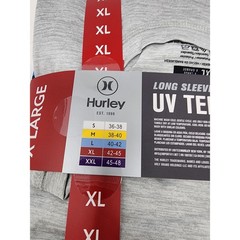 Hurley Mens Long Sleeve UV Tee Shirt Grey Poly Blend Athletic Workout Size XL