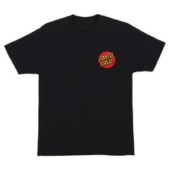 Santa Cruz BEWARE DOT Skateboard T Shirt BLACK