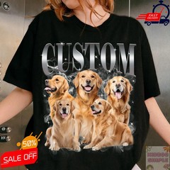 Custom Pet Photo Tee Shirt Personalized Dog Cat Picture T-