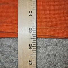 Polo Ralph Lauren Shirt Mens Large Orange Thermal Waffle Knit Long Sleeve Top