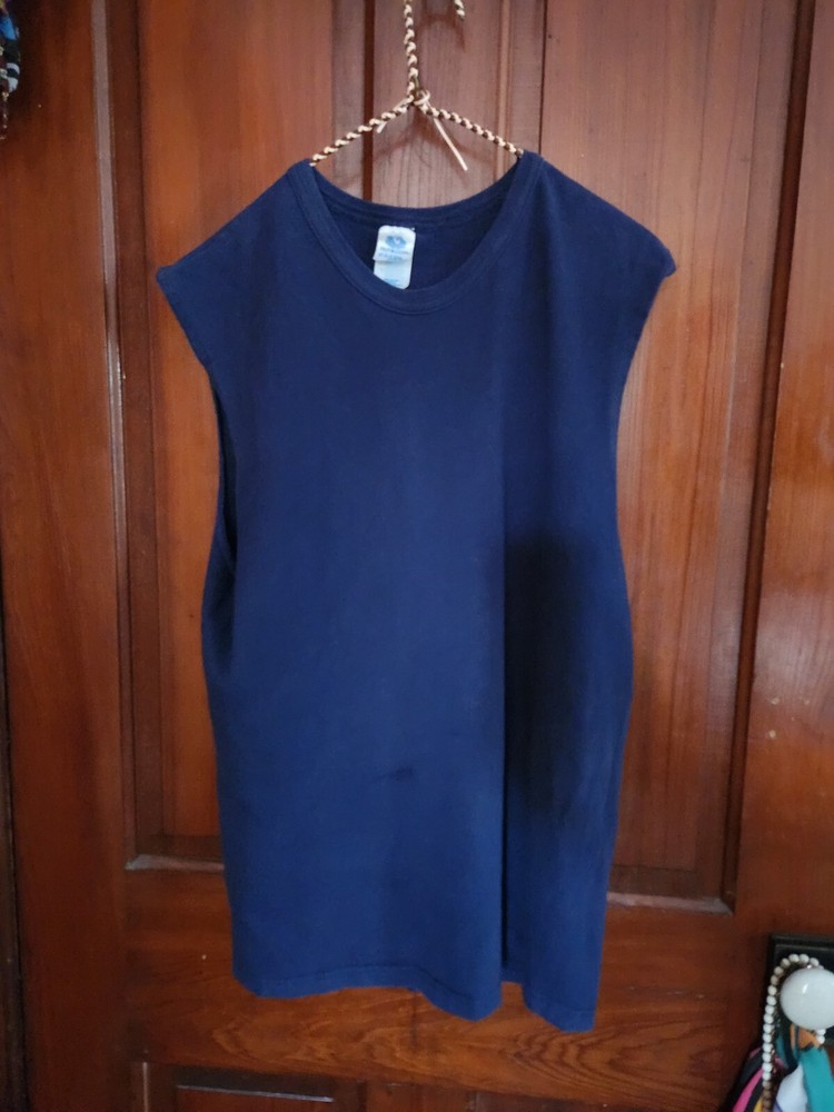 Vintage Fruit Of The Loom Mens Sleeveless Muscle Shirt Size Medium Easy To Wear