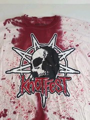 Slipknot Knotfest Blood Splattered Star Skull T-Shirt Sz XXL Roadshow 2022
