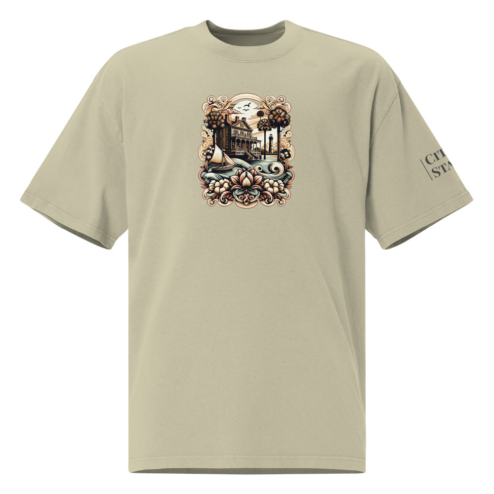 Oversized faded t-shirt (SOUTH CAROLINA)