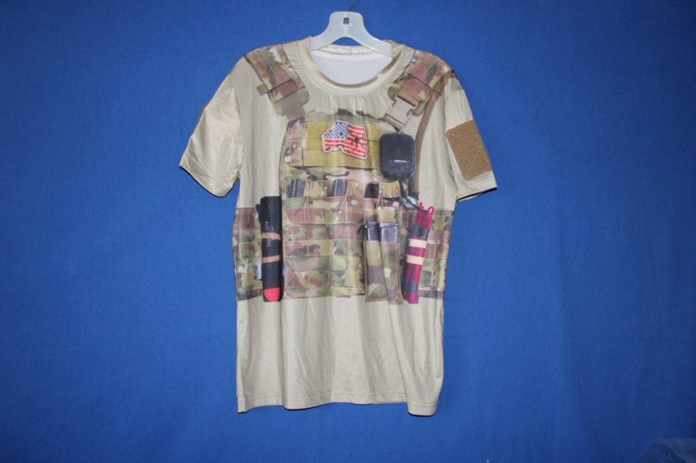 Military Tactical Vest Print T-Shirt # 53