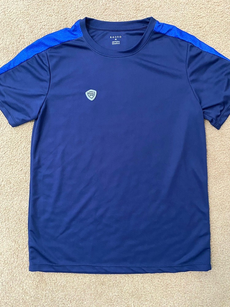 Rosso Shirt Mens Medium Navy Blue Performance Tee