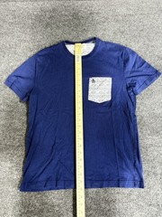 Original Penguin Shirt Mens Medium Blue Geometric Pocket Graphic T-Shirt Tee