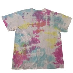 Liquid Blue Psychedelic Mushroom Spiral Tie Dye T Shirt Large Boho Rave Festival