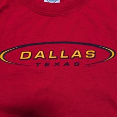 VTG Y2K Dallas Texas Center Hit Red Tee Delta Tag Size M