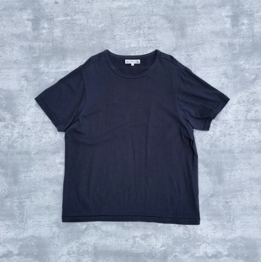 Merz b. Schwanen 215 Loopwheeled Classic Fit T-Shirt Men’s 7/XL Navy Black