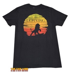 New Disney The Lion King Mufasa Simba Black Mens T-Shirt