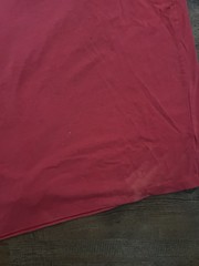 Vtg 90s Faded Bleached Men’s M Cropped Hand Painted Devil Elvis Fan Club Red