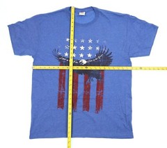 USA T Shirt Men’s Land of The Free Home of The Brave Bald Eagle T-Shirt Size L