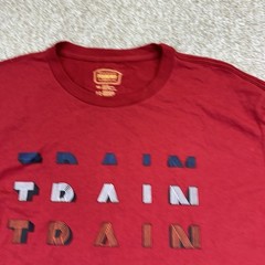 NEW Foundry T Shirt Mens Size XLT Red Train Spellout Short Sleeve