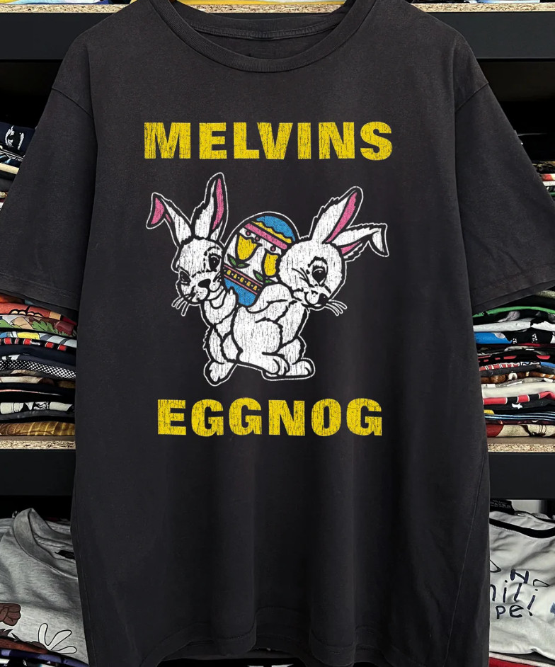 Melvins Eggnog tour Short Sleeve Unisex black color T-shirt VK11117