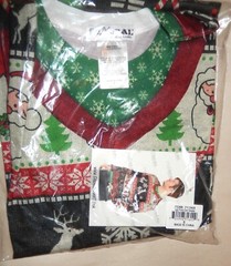 Faux Real Men 3D Photo-Realistic Ugly Christmas Sweater T-Shirt, S, Frisky Deer