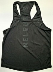 NELEUS ‘Dry Fit Logo Muscle’ Mesh Tank Top Men’s L Gym Workout Exercise Blk NEW!